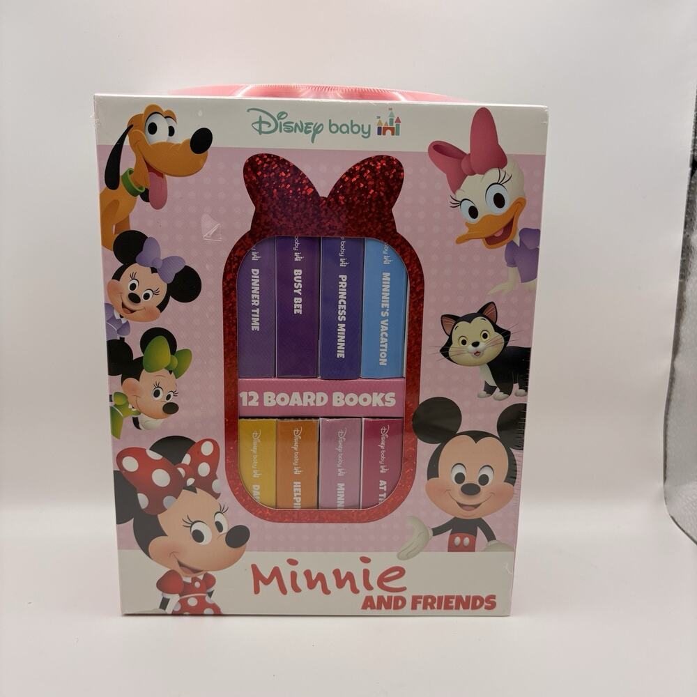 Disney Baby Minnie Mouse And Friends 12 Board Book Block Set NIB Sealed New